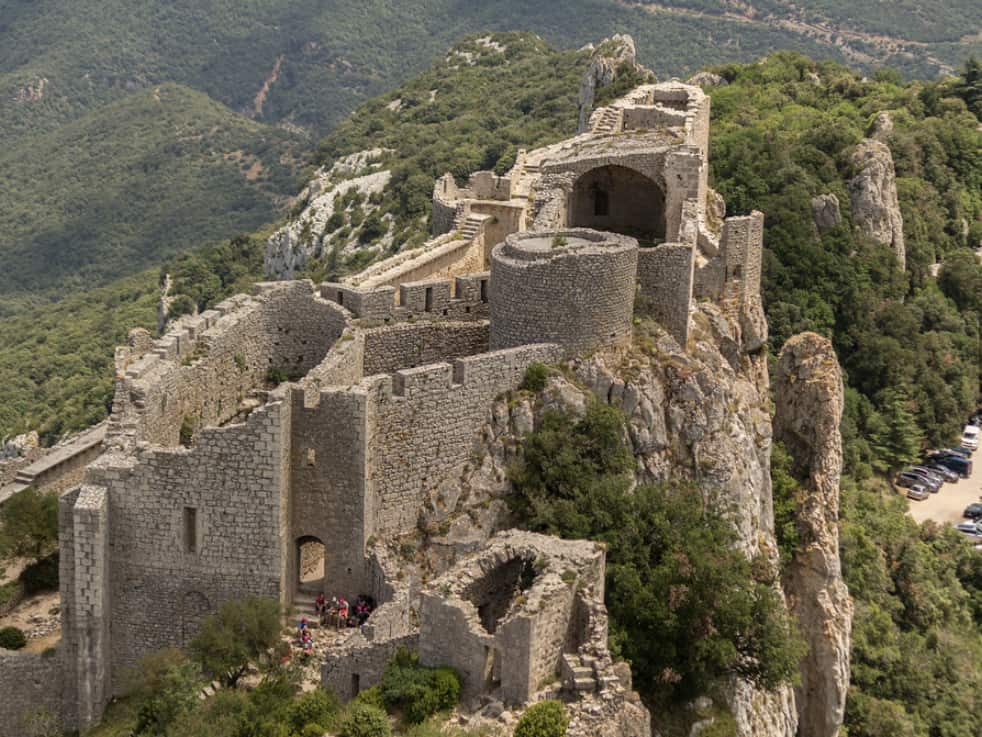 Abandoned Chateau Peyrepertuse in France 