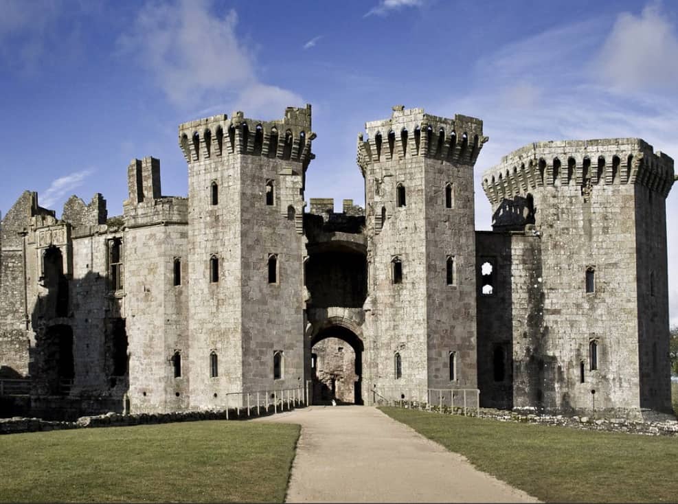 Abandoned Raglan Castle In Wales 