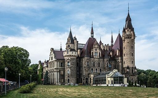Moszna Castle's history and travel information by castletourist.com